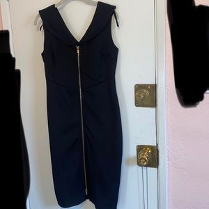 Black Dress Zip Up